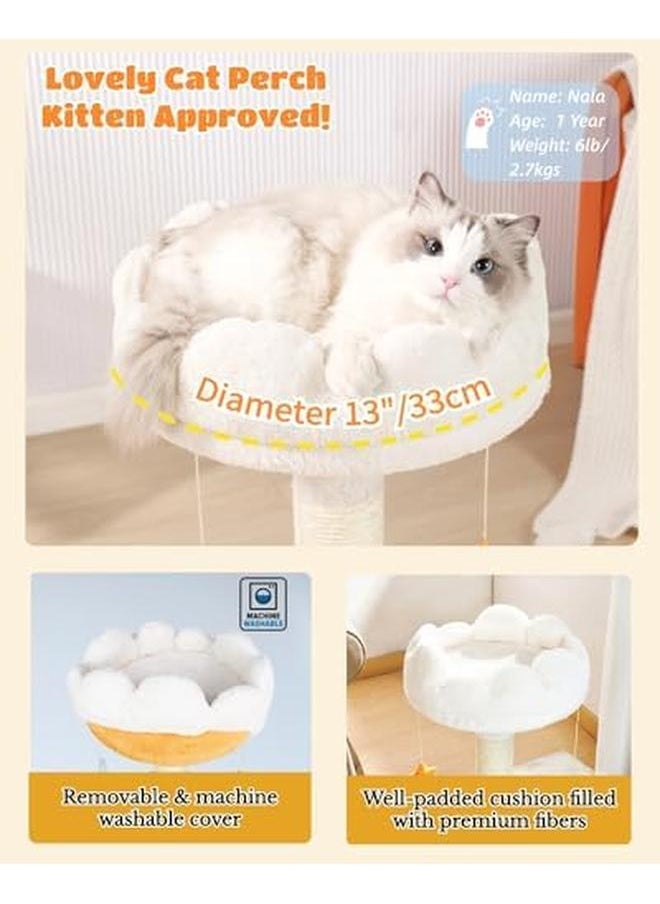 Generic - Cloud Cat Scratching Post With Bed Cat Tree Tower For Indoor Cats Natural Sisal Cat Scratcher With Soft Perch For Kitten And Adult Cats Small Cat Tower With Toys Cat Activity Tree - Image 1