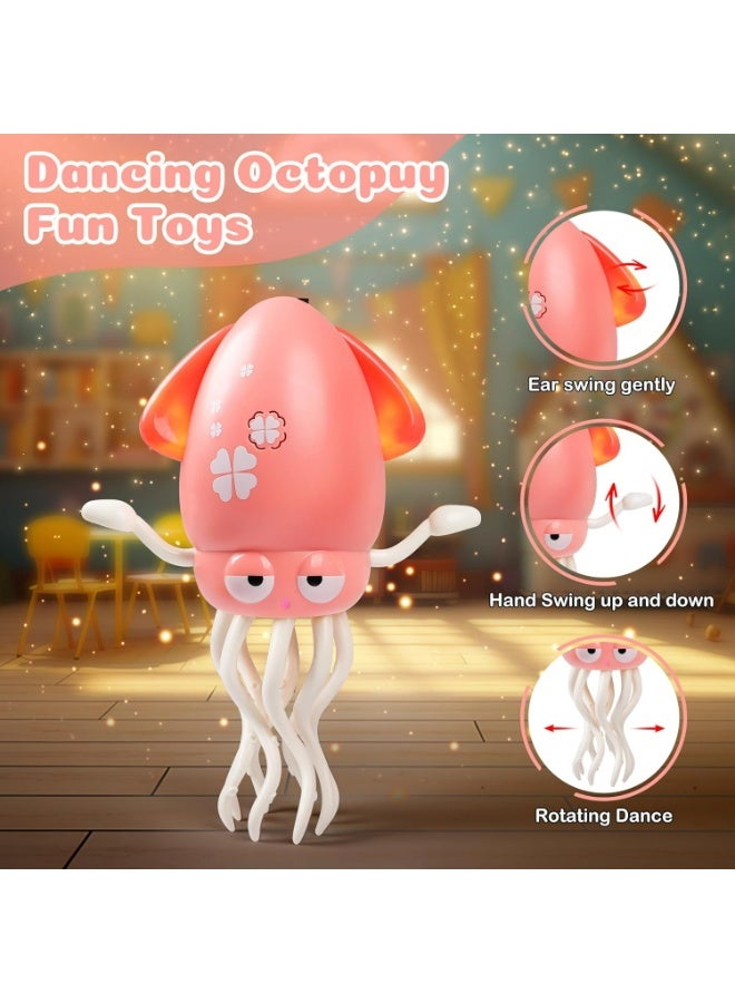 لعبة الأخطبوط الراقص الكهربائية للأطفال - لعبة تفاعلية بالموسيقى والإضاءة مع خاصية تجنب العقبات وعصا تحكم يدوية - قابلة للشحن بوصلة USB لتنمية مهارات الأطفال - Image 5