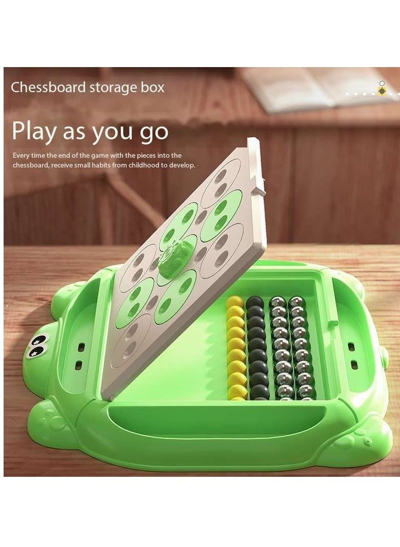 Rotating Magnetic Induction Chess Green Parent Child Interaction Magnetic Chess Game Set Magnetic Stones Game Parent-Child Interactive Desktop Game Toys  Magnetic  Battle Chess  1 to 4 Players