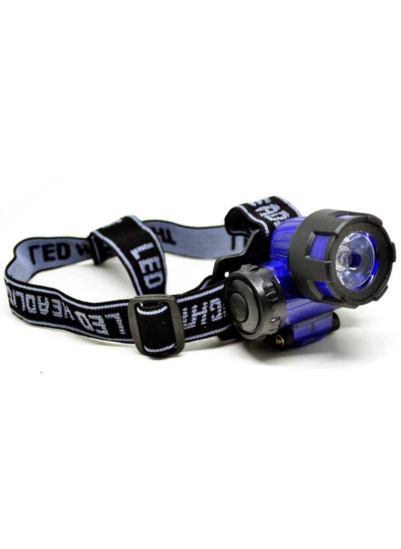 CPEX CPEX LED High Power Zoom Headlamp Night Head Light Torch For Travelling Hiking TrackingBlue and Orange  - Image 1
