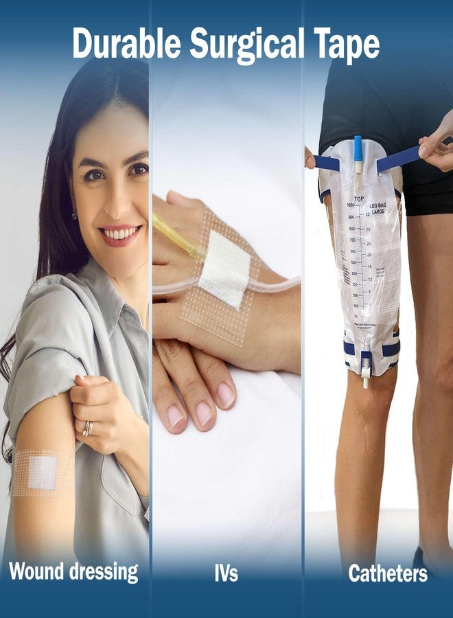 TenderGentle Medical Tape for Wound Care - 12 Rolls of 1" of Transparent Surgical Tape - 10 Yards Long - Secures Wound Dressings, IV Tubes, and Catheters - Latex Free - Image 4