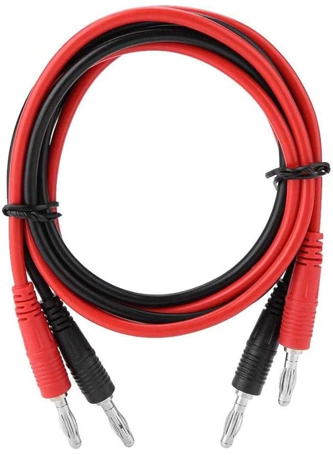 PROMASS promass 2Pcs P1041 4mm Banana Plug to Banana Plug multimeter Test Cable Electronic Test Leads Extension - Red + Black  - Image 2