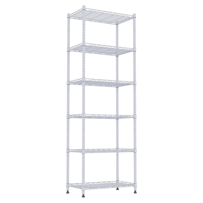 REGILLER 6 Wire Shelving Steel Storage Rack Adjustable Unit Shelves for Laundry Bathroom Kitchen Pantry ClosetSilver117 D x 214 W x 63 H