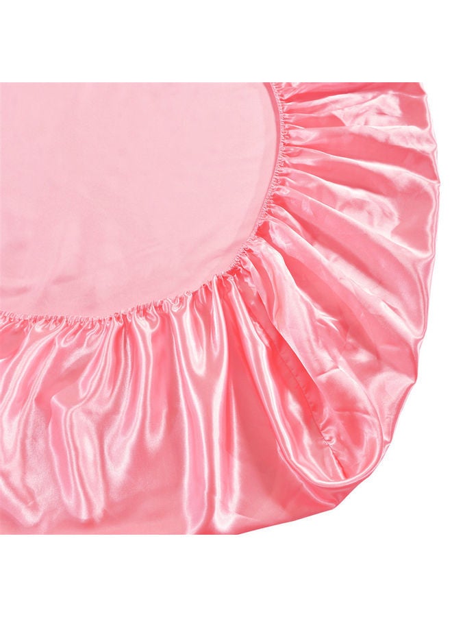 NIBEMINENT Well-made Soft Silk Fitted Sheet Cover polyester Pink 37.00 x 3.00 28.00cm - Image 4
