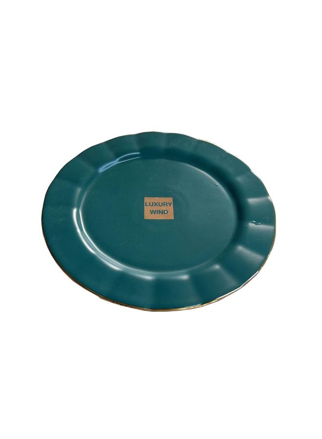 XIANGYU Nordic Style Ceramic Round Shape Tableware Food Plate Salad Plate Home Dinner Dish 