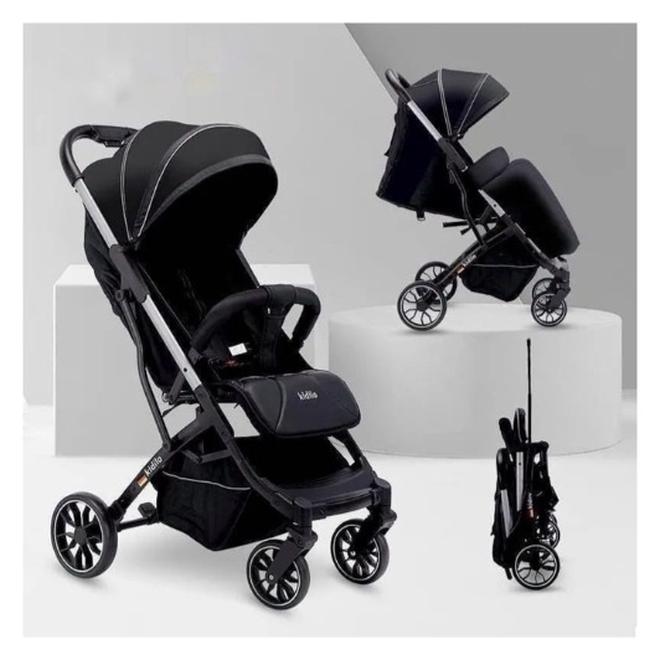 kidilo Travel and Hiking Stroller ( Stroller weight 7.8 KG ) K20 BLACK - Image 1