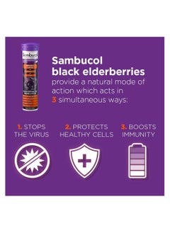 Sambucol Vitamin C Tablets Effervescent Immuno Forte and Zinc 15'S Pack Of 2  - Image 5