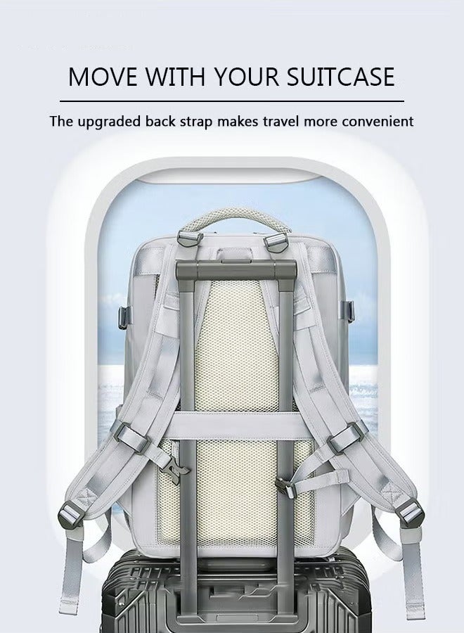 Canway Large Travel Backpack Carry On Backpack Expandable Airline Airplane Approved Weekender Backpack Hiking Backpack Laptop Backpack with USB Charging Port Waterproof Backpack - Image 5