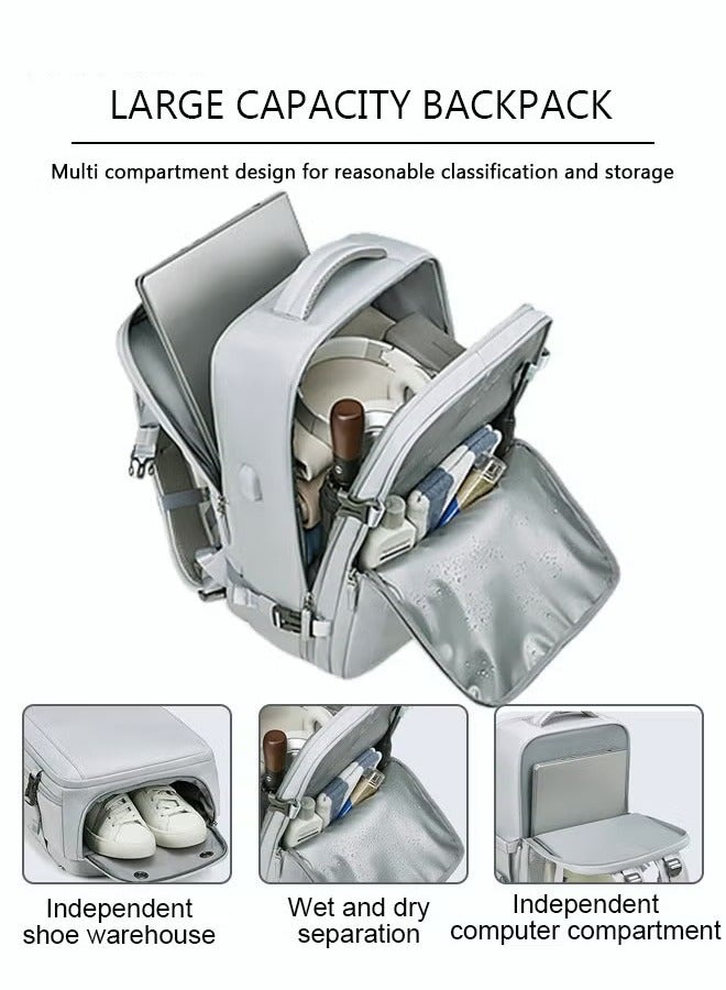 Canway Large Travel Backpack Carry On Backpack Expandable Airline Airplane Approved Weekender Backpack Hiking Backpack Laptop Backpack with USB Charging Port Waterproof Backpack - Image 4