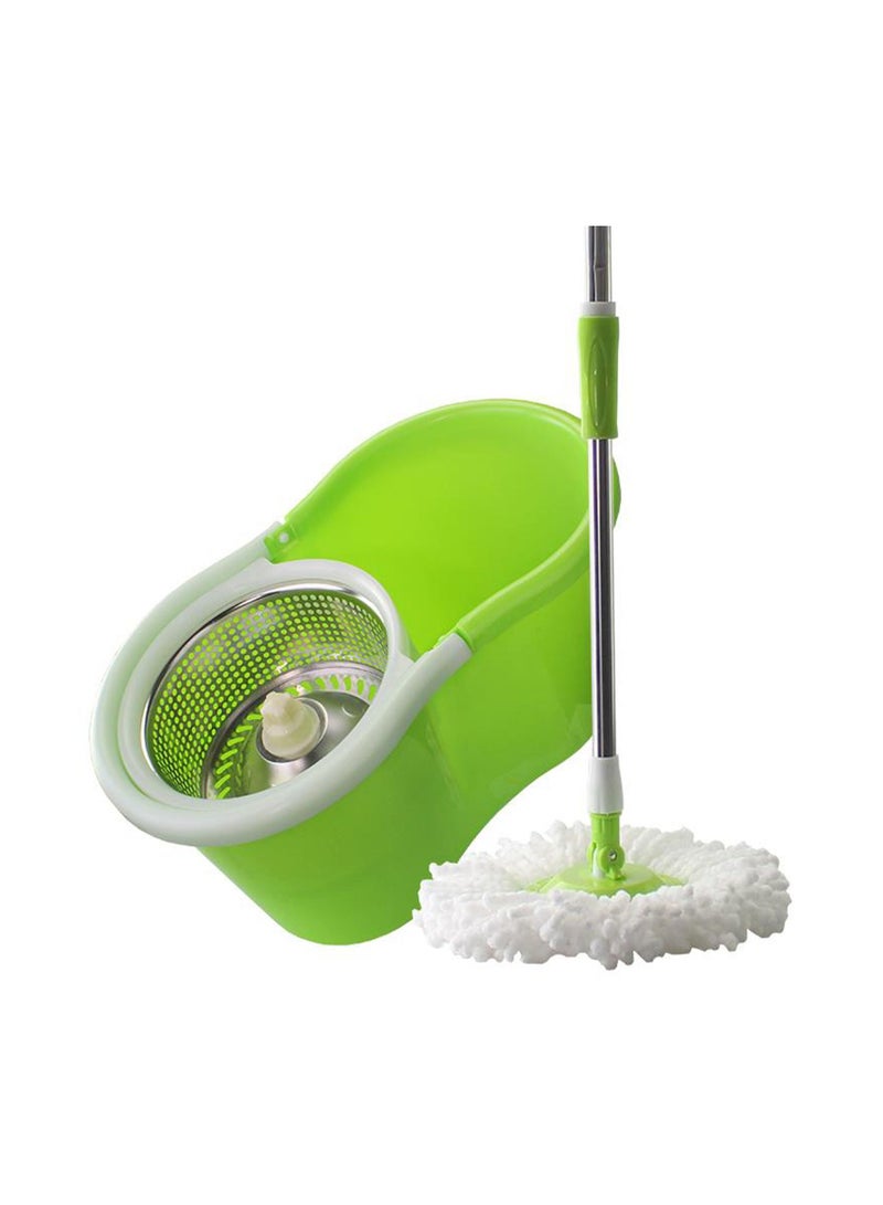 DubaiGallery 360° Steeliness Steel Rotating Mop With Bucket Dual Mop Heads Use Squeeze Rotating Mop To Quickly Dispensing Rag Floor Mop And Washing Green Floor Mop - Image 2