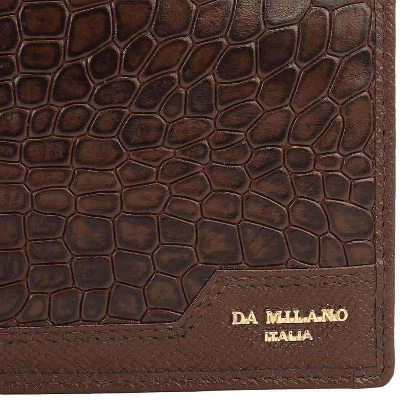 Da Milano  Walnut Bifold Leather Mens Wallet for Men | Best Price UAE