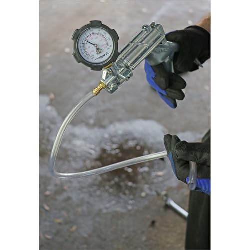 Mityvac MV8510 Silverline Elite Automotive Brake/Clutch Bleeding, Diesel Fuel Priming and Vacuum/Pressure Testing Hand Pump, Ergonomic Design, Zinc-aluminum Die Cast, Dual Converter, 2" Compound Gauge - Image 5