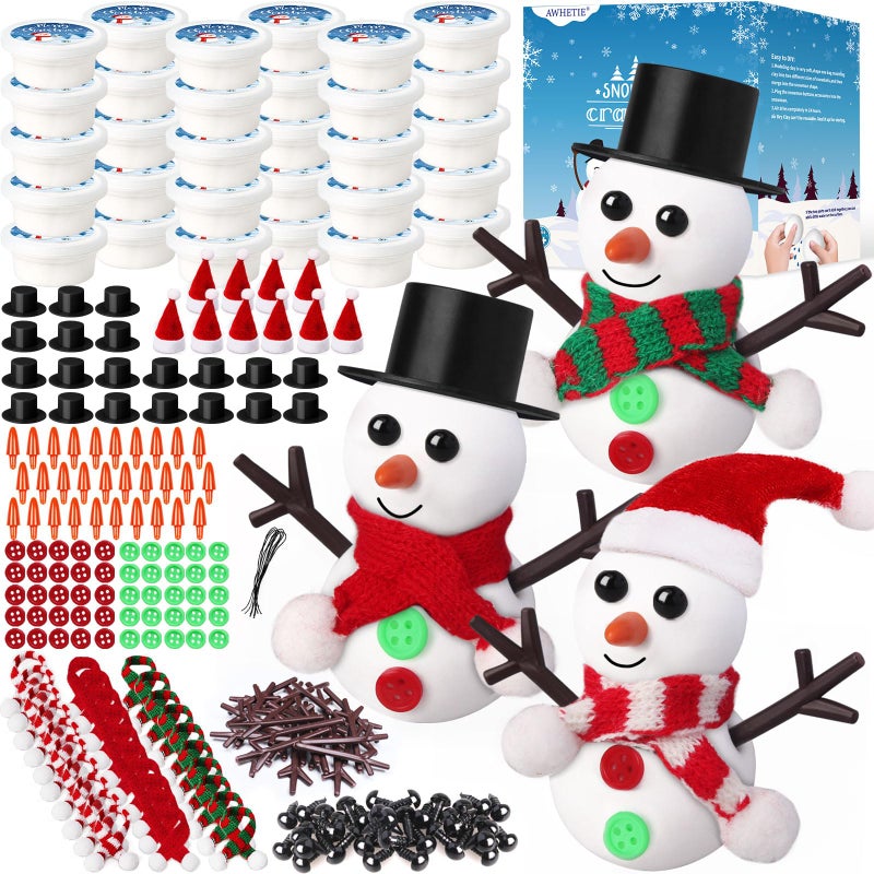 AWHETIE 30 Pack Stocking Stuffers for KidsChristmas Crafts for Kids BulkBuild a Snowman Crafts Kit Modeling ClayChristmas Stocking Stuffers Gifts Activities for Boys Girls - Image 3