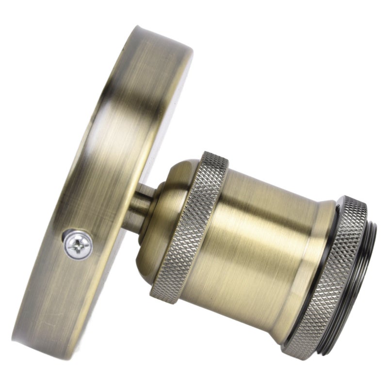 Vintage E26 E27 Lamp Socket Ceiling Lamp Holder with Accessories for Kitchen Bedroom Living Room 100‑240VSilver - Image 1