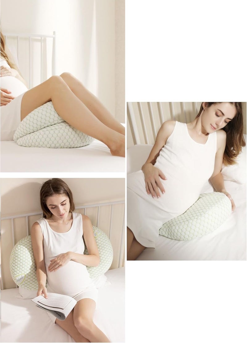 Pregnant Womens Pillows Side Sleeping Abdominal Support Waist Protection Summer Sweat Non Sticky Removable and Washable Pink - Image 3