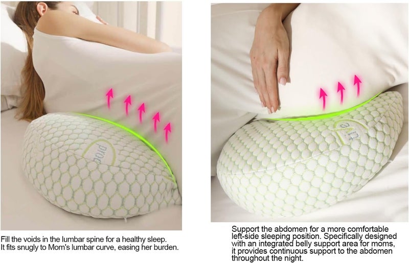 Pregnant Womens Pillows Side Sleeping Abdominal Support Waist Protection Summer Sweat Non Sticky Removable and Washable Pink - Image 5