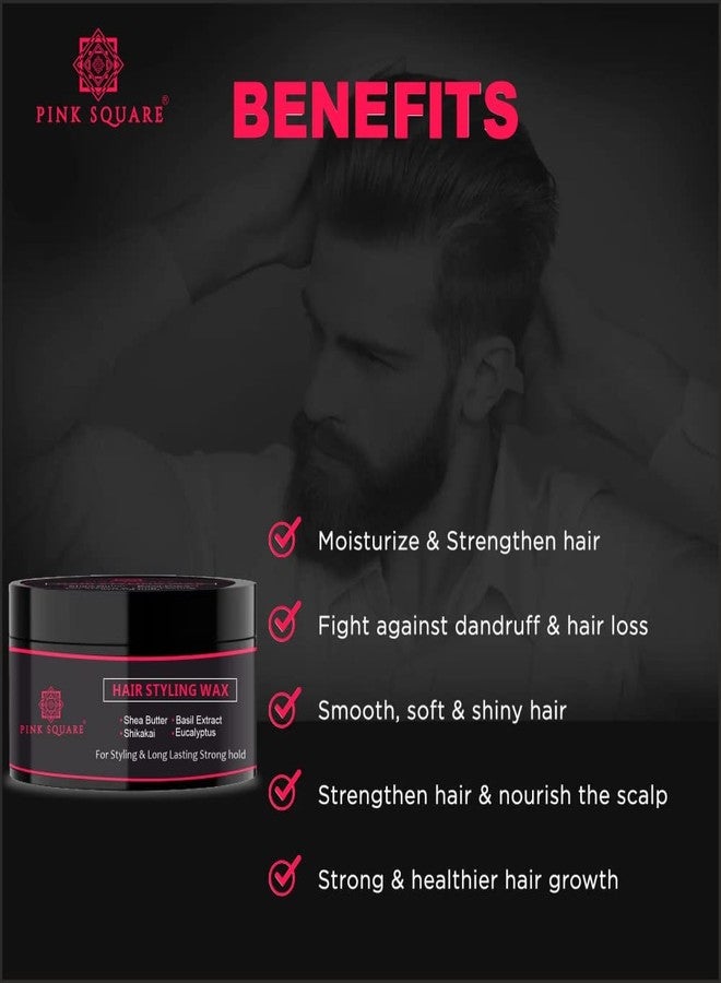 Pink Square Hair Wax for Men | Matte Finish | Hair Style, Shine | Extra Strong Hold Styling Hair Wax Pack of 1 of 50 grams - Image 4