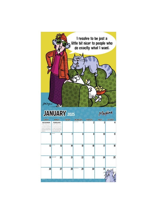 TF PUBLISHING 2025 Maxine Wall Calendar - Large Grids for Appointments and Scheduling - Vertical Monthly Wall Calendar 2025 - Home and Office Organization - Premium Matte Paper - 12"x12” - Image 3