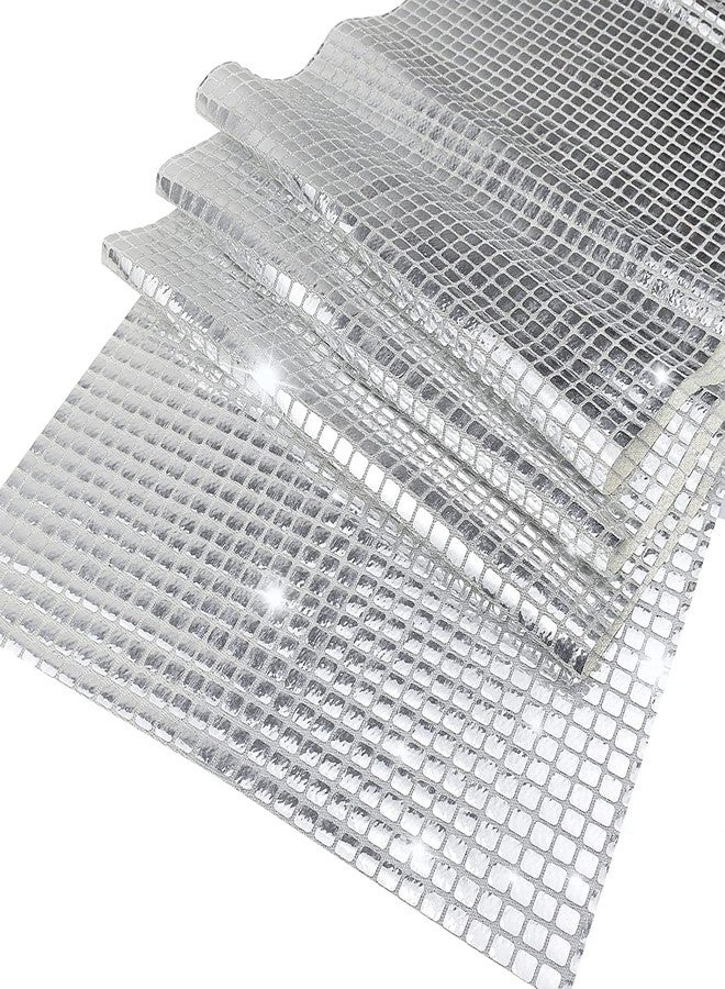 RTHPY 12 x 72 Inches Glitter Disco Table Runner - Retro 70s 80s Theme Decor - Silver Sequin - Bachelorette & Wedding Party Supplies - Image 2