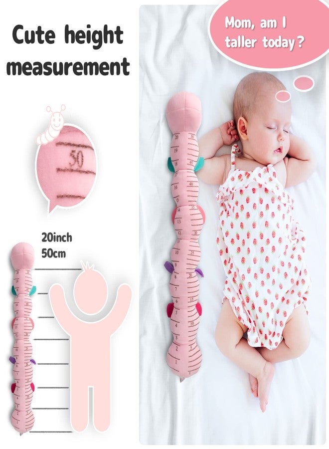 Sumobaby Infant Baby Musical Stuffed Animal Activity Soft Toys with Multi-Sensory Crinkle, Rattle and Textures, for Tummy Time Newborn 0-3-6-12 Months Girls, Caterpillar, Pink - Image 5