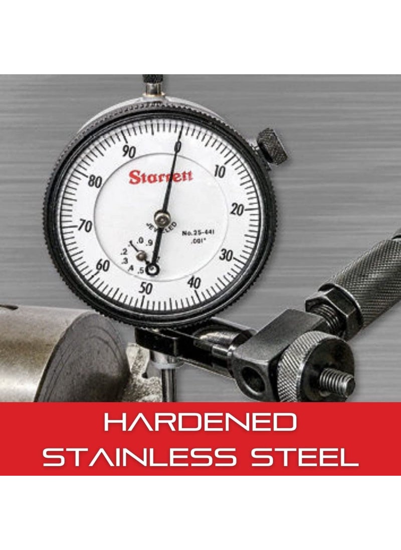 Starrett Starrett 25 Series Dial Indicator with Jewel Bearings and LugOnCenter Back  White Face 0025 Range 050 Balanced Dial 0001 Graduations  25111J  - Image 5