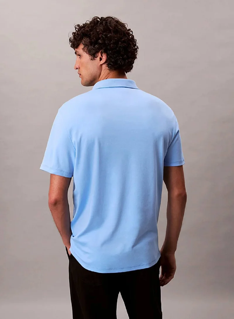 Calvin Klein Track Blue Pima Cotton Polo Shirt for Men | Best Price UAE