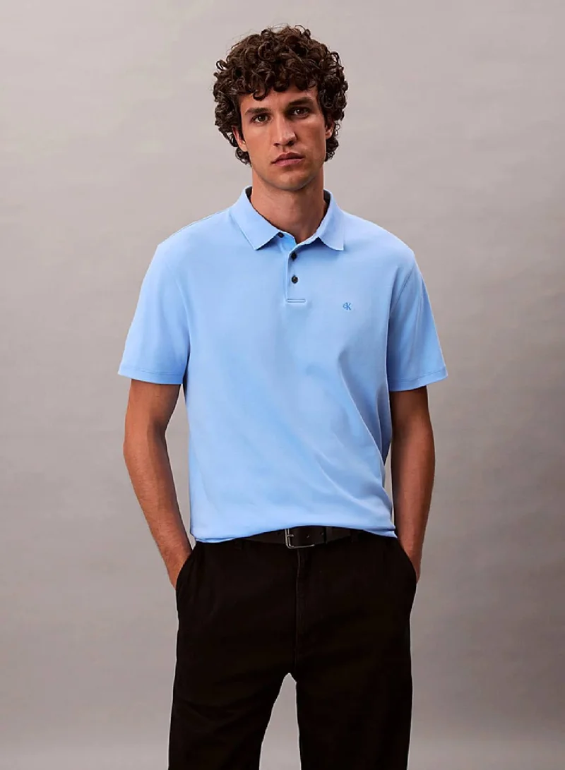Calvin Klein Track Blue Pima Cotton Polo Shirt for Men | Best Price UAE