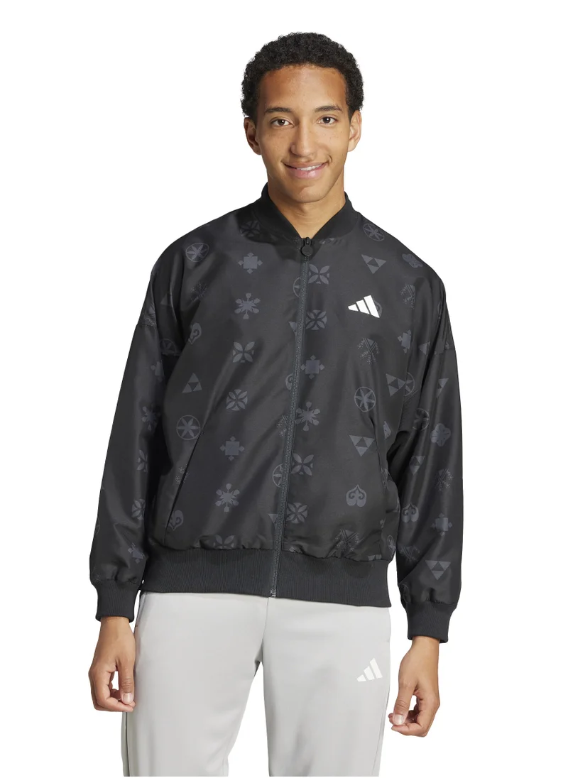 Adidas Bloom Sky Print Woven Bomber Jacket
