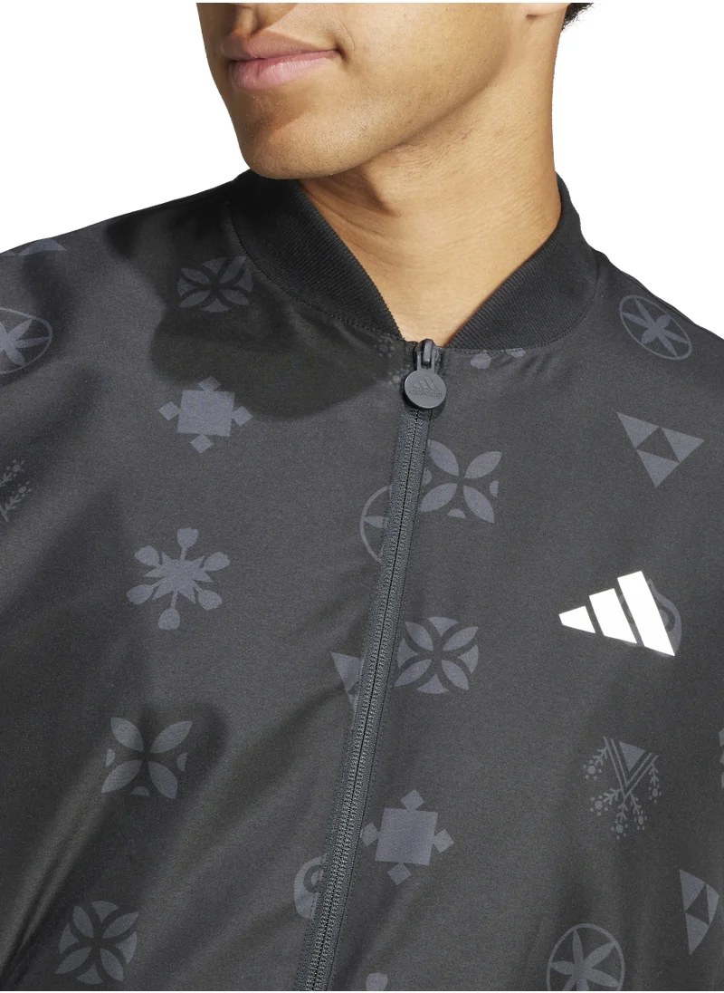 Adidas Bloom Sky Print Woven Bomber Jacket