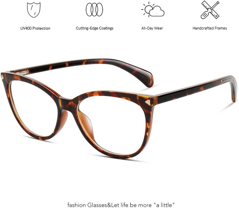 MEETSUN Non Prescription Glasses Frames For Women，Retro Cateye Fake Eyeglasses HD Clear Lens - Image 3