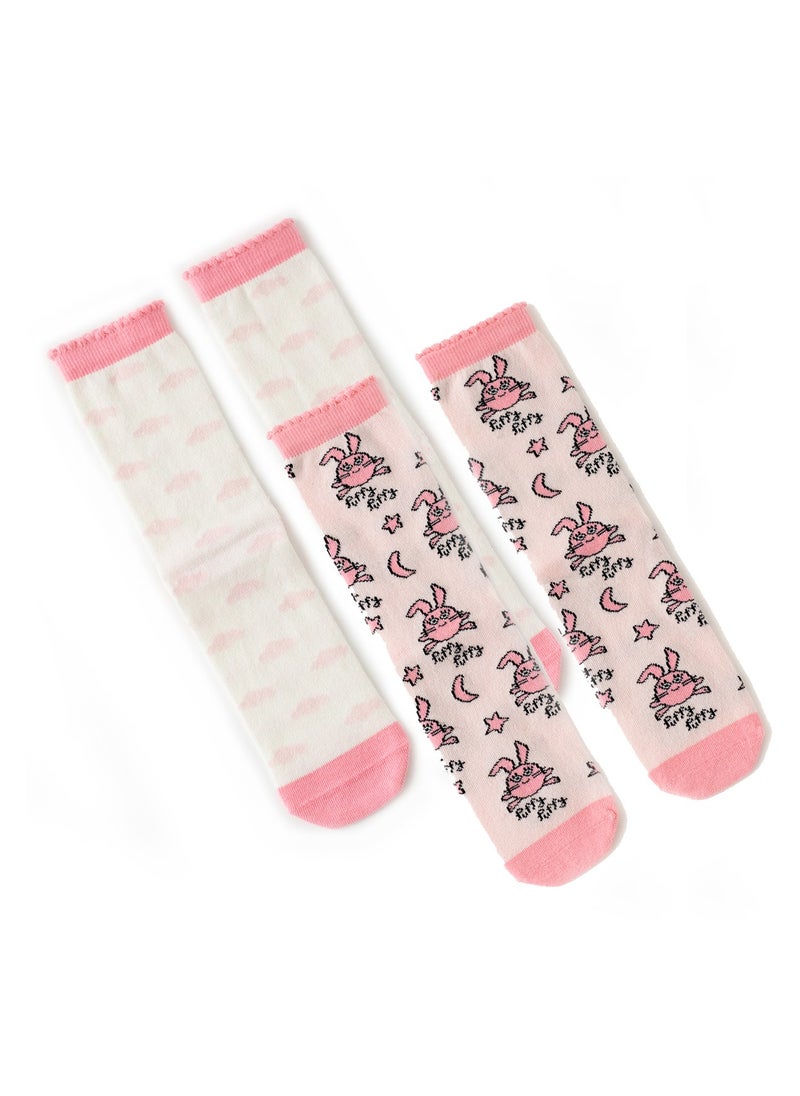 Milk & Moo 4 Pair Women Socks Combo, Ankle Socks For Women, Women’s Crew Socks, Cotton Ultra Soft Breathable, Print Socks Pack EU 36-41  - Image 3