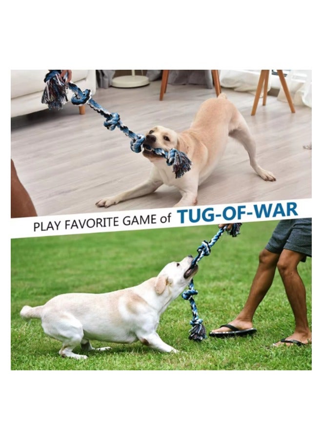 Dog Toy, Interactive Dog Dental Chew Toy, Tough Cotton Natural Teeth Cleaning Chew Rope, Dogs Knot Training toy (95x5cm) - Image 5