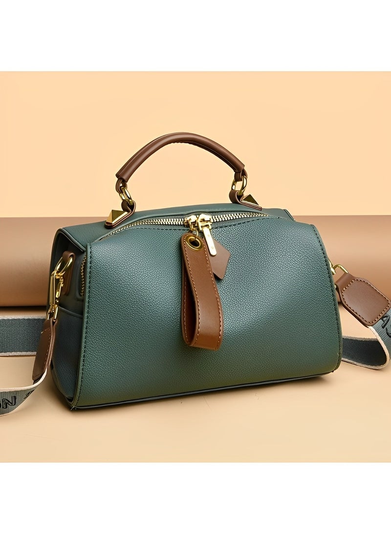 REOCLE Women's Shoulder Bag Genuine Leather Top-handle Handbag Ladies Purses Tote Bag Crossbody Purse Satchel Bags - Image 2