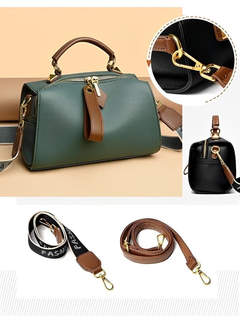 REOCLE Women's Shoulder Bag Genuine Leather Top-handle Handbag Ladies Purses Tote Bag Crossbody Purse Satchel Bags - Image 3