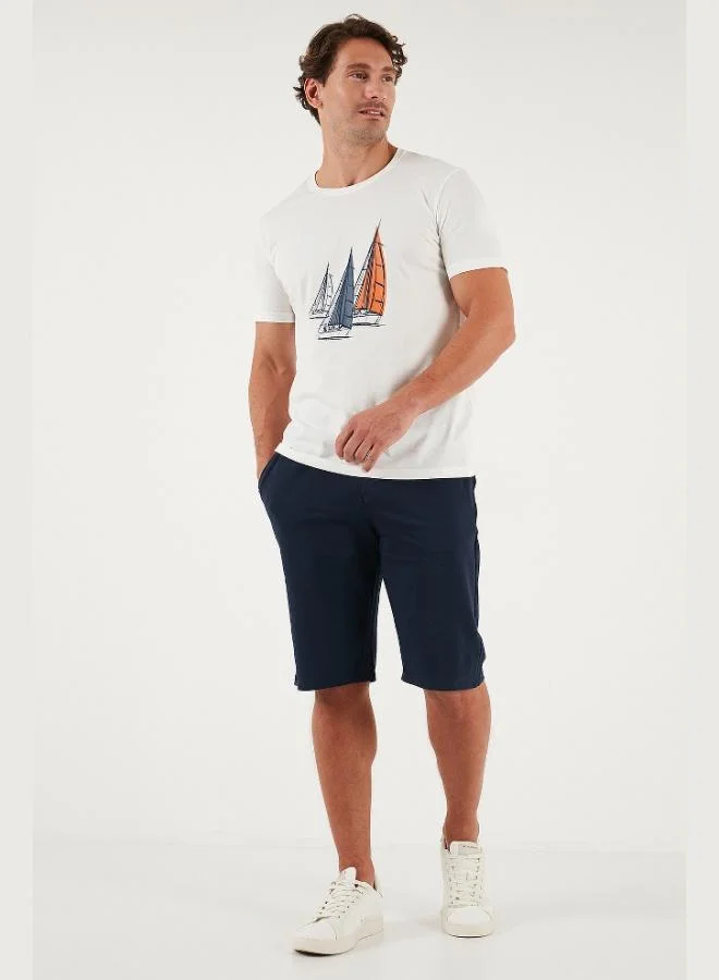 بوراتي شورت رجالي قطن بوراتي بقصة عادية وخصر عادي برباط