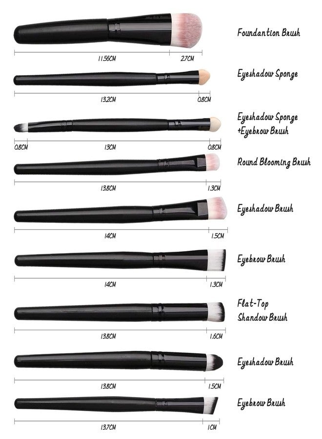 Tenmon Eye Brush Set, Tenmon 20 Pieces Eyeshadow Eyeliner Blending Crease Kit Makeup Brushes Make Up Foundation Eyebrow Eyeliner Blush Cosmetic Concealer Brushes (Green) - Image 4
