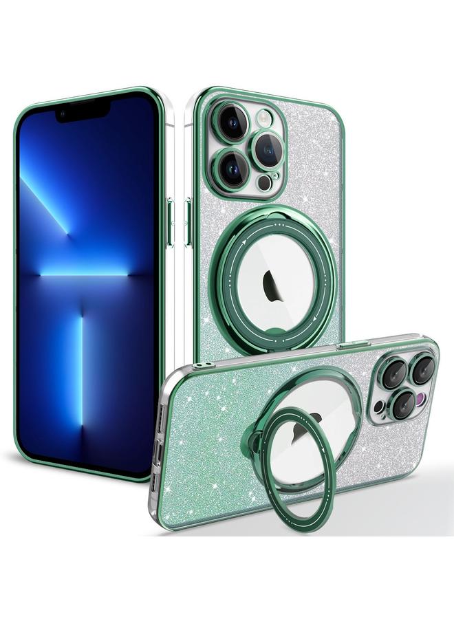 اس-توب جراب لهاتف iPhone 13 Pro مع حامل MagSafe دوار من مادة TPU بلون متدرج لامع - Image 1