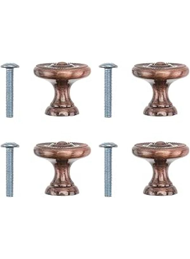 Antique European Style Cabinet Handle Drawer Knobs 4 Pack Brass Finish - Image 1