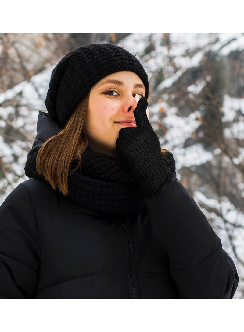 3-Pack Winter Touch Screen Knit Gloves for Men & Women, Warm & Soft Outdoor Texting Gloves with Elastic Lining - Image 4