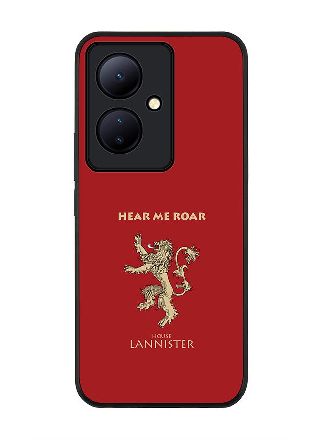 Stylizedd Rugged Black edge case for Vivo V29 Lite, Slim fit Soft Case Flexible Rubber Edges Anti Drop TPU Gel Thin Cover- GOT House Lannister - Image 1