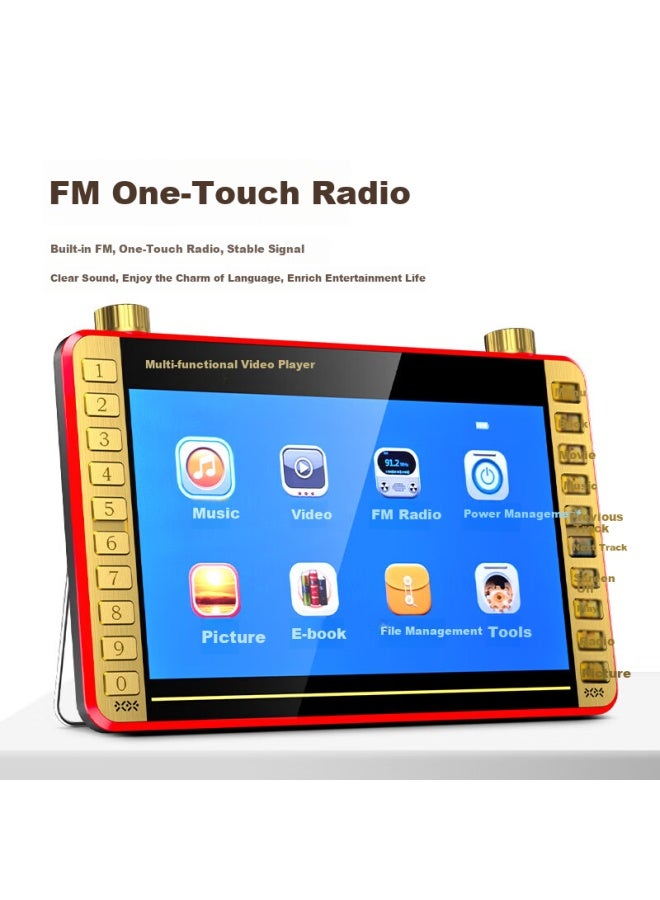 SAST P109s Portable Entertainment System For Elderly, Radio For Watching And Listening To Performances, Square Dance Video Speaker With Display Screen, Mobile Tv Player, 64gb - Image 2