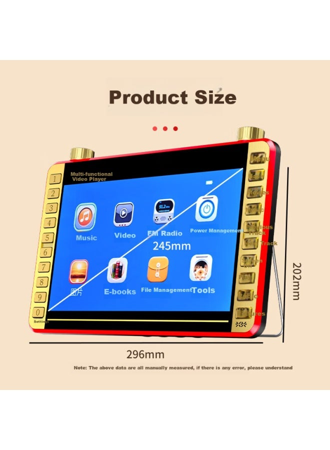 SAST P109s Portable Entertainment System For Elderly, Radio For Watching And Listening To Performances, Square Dance Video Speaker With Display Screen, Mobile Tv Player, 64gb - Image 5