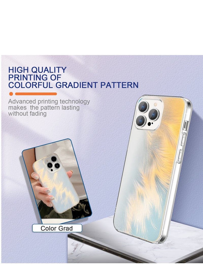 TLAXCA for iPhone 15 Pro Max Case with 2 x Tempered Glass Screen Protector 1 x Universal Cell Phone Lanyard Fashionable Design Phone Cover for Women Girls Gradient Color - Image 4