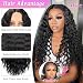 Mairead 28 Inch Long Curly Synthetic Lace Front Wigs for Black Women Loose Deep Wave Black Synthetic Wig Middle Part 4" Simulated Scalp Small Lace Front Wigs Natural Looking Crimps Curls Wig - Image 3