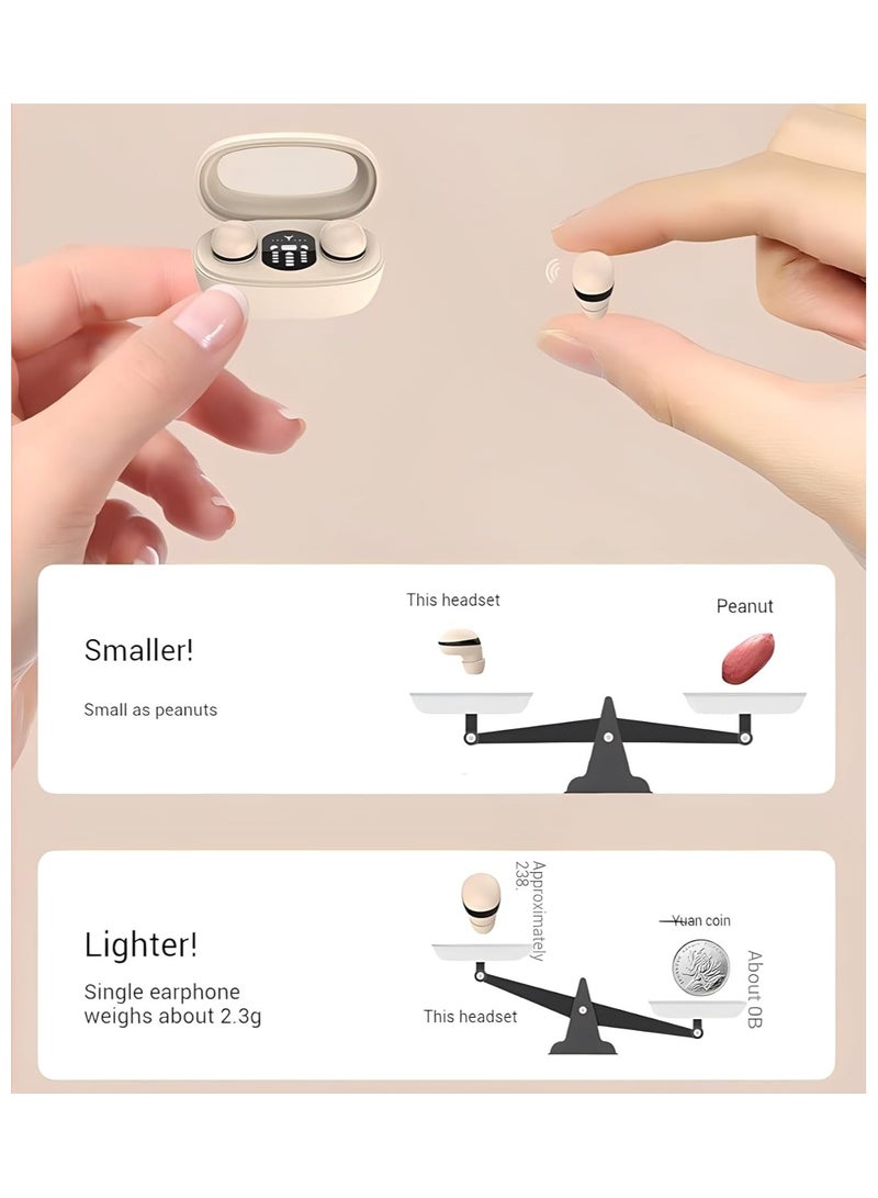 SYOSI Noise Cancelling Earbuds for Sleep, Smallest Invisible Mini Earbuds, Low Profile MicroTiny Discreet Hidden Earbuds for Work, Small Headphones, Invisible SleepWireless Earphone forSmall EarCanals - Image 5