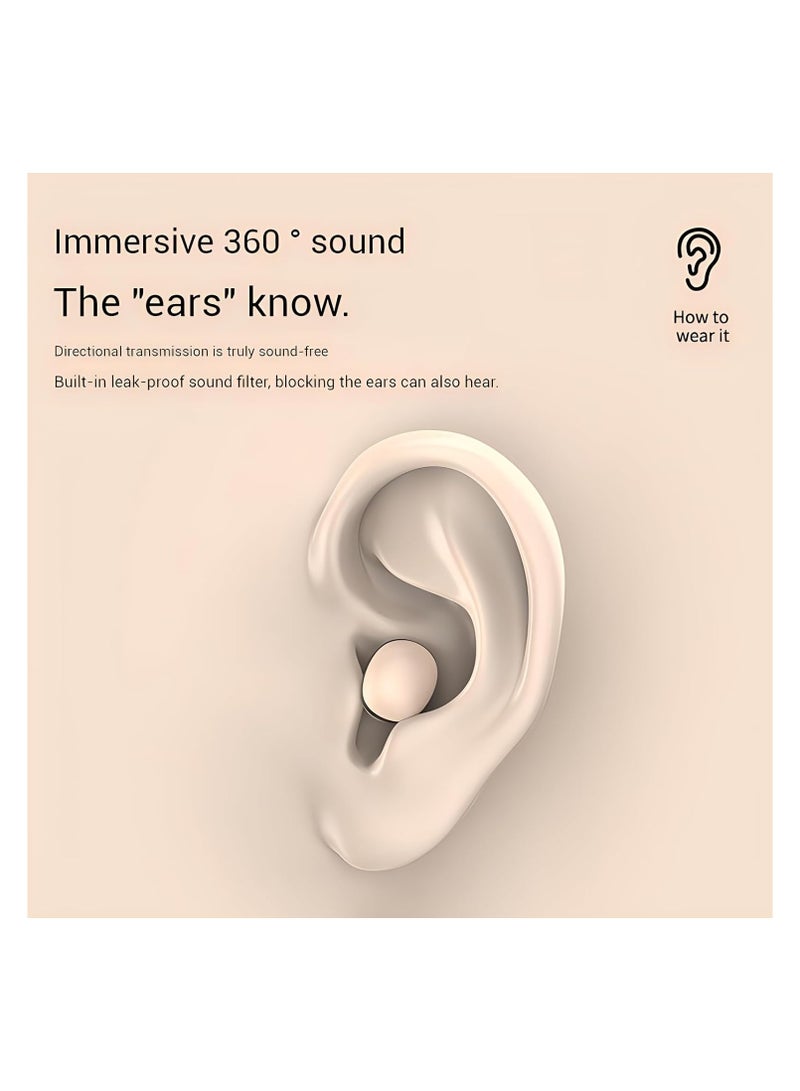 SYOSI Noise Cancelling Earbuds for Sleep, Smallest Invisible Mini Earbuds, Low Profile MicroTiny Discreet Hidden Earbuds for Work, Small Headphones, Invisible SleepWireless Earphone forSmall EarCanals - Image 2