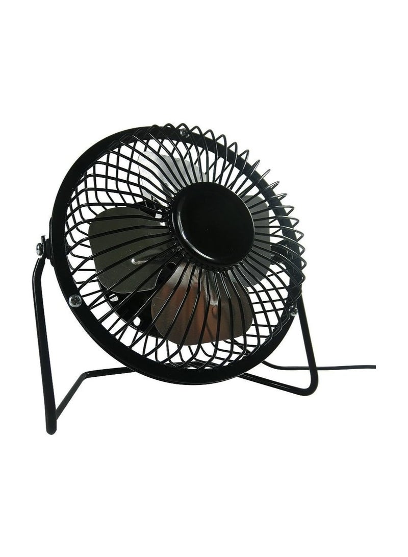 مروحة مكتب AcornSolution USB صغيرة USB قابلة للإمالة لتبريد سطح المكتب مع غلاف معدني وشفرات ألومنيوم (4 بوصات -USB) ضمان لمدة عام - Image 1