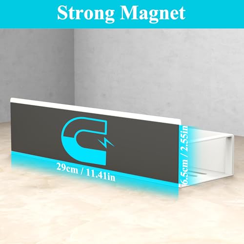 HuggieGems 4 Pack Magnetic Spice Storage Rack Organizer for Refrigerator and Oven, Cream White Fridge Organizers and Storage - Image 3