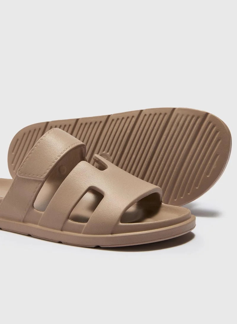 ماتلان Taupe EVA Double Strap Sandals