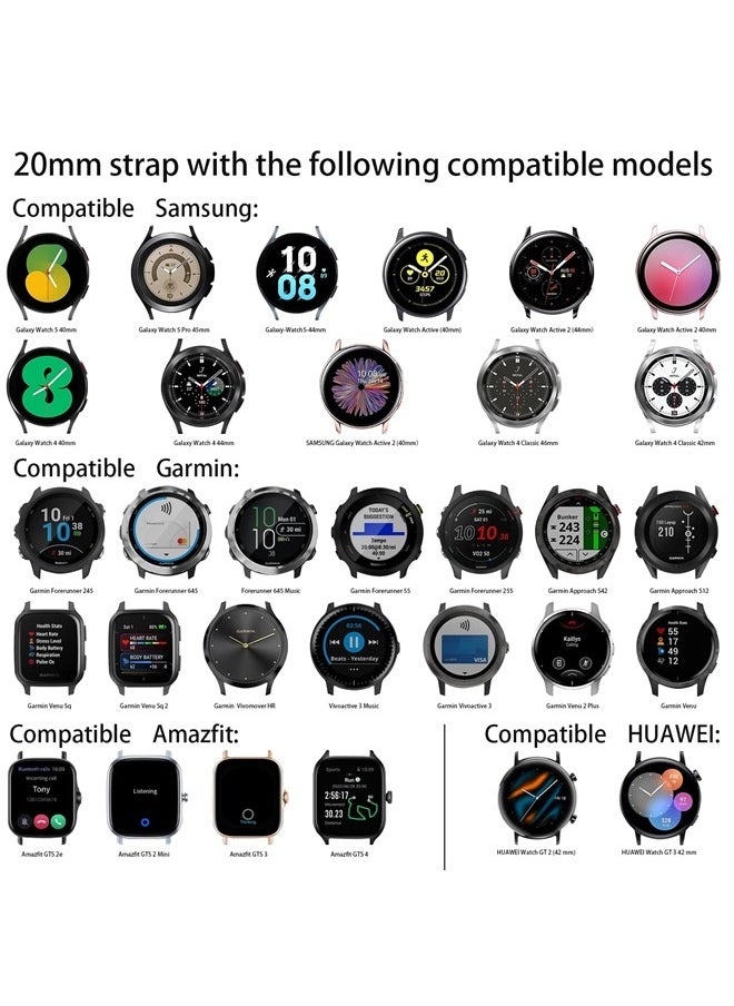 Pailebi - Band Compatible with Amazfit GTS 2 mini/GTS 3 / GTR (42mm) / Bip & Bip Lite/GTS 4 mini Quick Release Sports Strap 20mm Silicone Watch Belt Bands (20MM, Pink/Rainbow) - Image 1